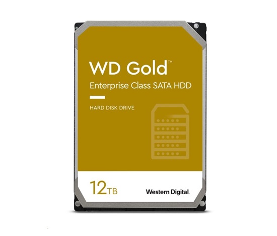 WD GOLD WD121KRYZ 12TB, SATA III 3.5", 256MB 7200RPM, 255MB/s, CMR, Enterprise