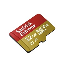 SanDisk MicroSDHC karta 32GB Extreme (100MB/s, Class 10, UHS-I U3 V30) + adaptér