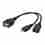 GEMBIRD Kabel USB AF/micro BM + micro BF, OTG + dobíjení, 15cm, pro tablety a smartphone