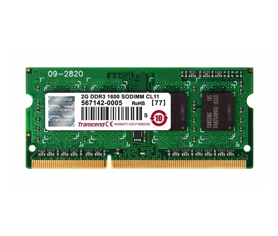 TRANSCEND SODIMM DDR3 2GB 1600MHz 1Rx8 CL11