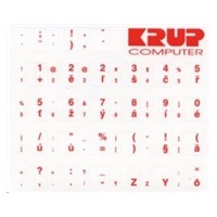 PremiumCord Česká přelepka na klávesnici - červená