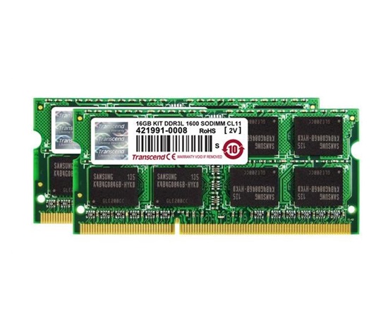 TRANSCEND SODIMM DDR3L 16GB (Kit of 2) 2Rx8 CL11