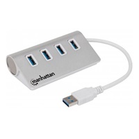 MANHATTAN USB 3.0 Hub, 4 Ports, Bus Power, Aluminum Housing
