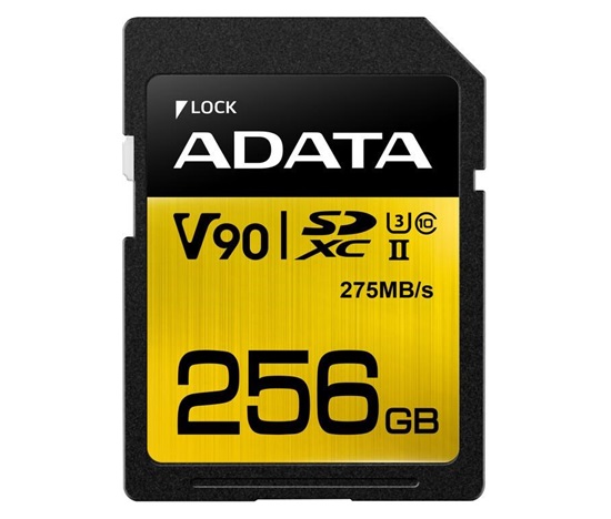 ADATA SDXC karta 256GB Premier One UHS-II U3 Class 10 (R:275/W:155 MB/s)