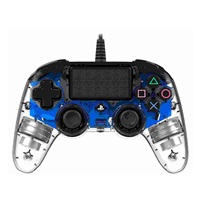Nacon Wired Compact Controller - ovladač pro PlayStation 4 - průhledný modrý