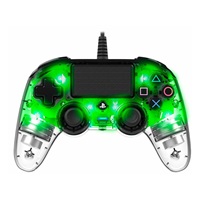 Nacon Wired Compact Controller - ovladač pro PlayStation 4 - průhledný zelený