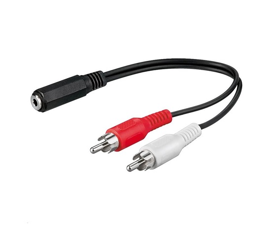 PremiumCord Kabel Jack 3,5mm-2xCINCH F/M 20cm