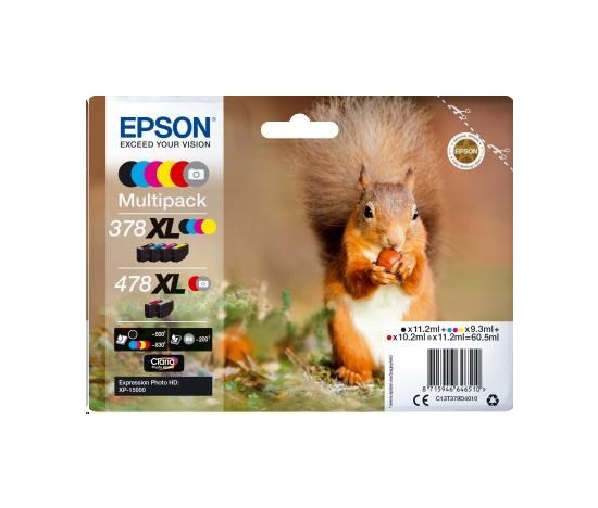 EPSON Multipack "Veverka" 6-colours 478XL Claria Photo HD Ink
