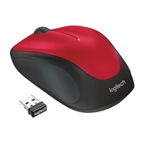 Logitech Wireless Mouse M235, red