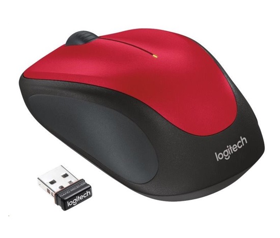Logitech Wireless Mouse M235, red
