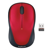 Logitech Wireless Mouse M235, red