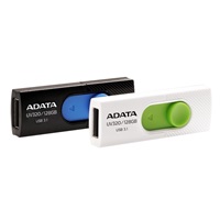 ADATA Flash Disk 64GB UV320, USB 3.1 Dash Drive, bílá/zelená