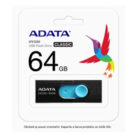 ADATA Flash Disk 32GB UV220, USB 2.0 Dash Drive, bílá/šedá