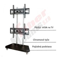 Pojízdný stojan na 2 TV - EDBAK TR3