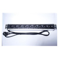 PremiumCord Panel napájecí do 19" racku 1.5U, 9x230V, 2m kabel