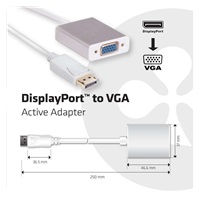 Club3D DISPLAY PORT 1.1A MALE TO VGA FEMALE ACTIVE ADAPTER