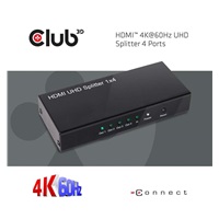 Club3D Video splitter 1:4 HDMI 2.0 4K60Hz UHD, 4 porty