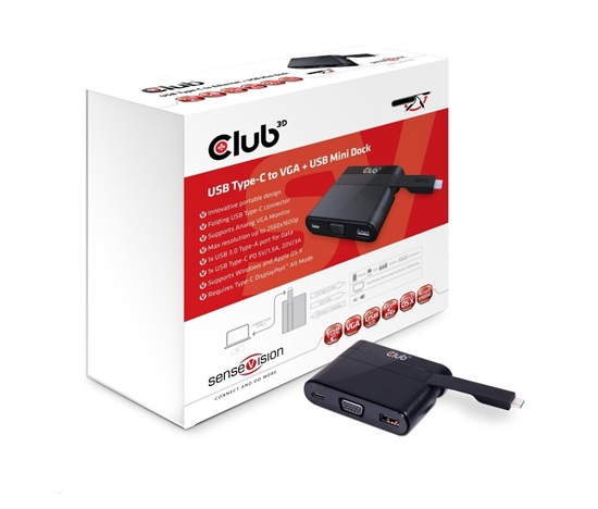 Club3D MINI USB 3.0 TYPE C DOCKING STATION