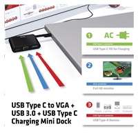 Club3D MINI USB 3.0 TYPE C DOCKING STATION