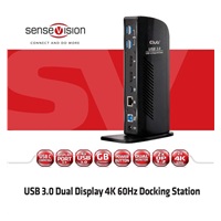 Club3D USB 3.0 DUAL DISPLAY 4K60HZ dokovací stanice