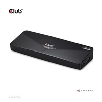 Club3D Dokovací stanice USB-A 8v1, 1xDP, 1xHDMI, 1xDVI-D, 3xUSB, 1xRJ45, 1x3.5mm, černá