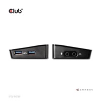 Club3D Dokovací stanice USB-A 8v1, 1xDP, 1xHDMI, 1xDVI-D, 3xUSB, 1xRJ45, 1x3.5mm, černá
