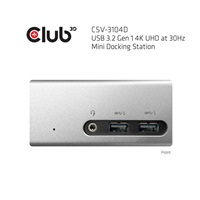 Club3D Mini dokovací stanice USB 3.2 4K30Hz UHD (HDMI/DVI/4x USB 3.1/Ethernet/Audio) DisplayLink® Certified