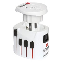 SKROSS cestovní adaptér PRO World, 6.3A max., uzemněný, vč. adaptéru pro ostatní vidlice, univerzální pro celý svět
