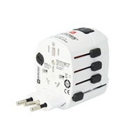 SKROSS cestovní adaptér PRO World, 6.3A max., uzemněný, vč. adaptéru pro ostatní vidlice, univerzální pro celý svět
