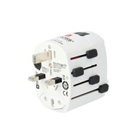 SKROSS cestovní adaptér PRO World, 6.3A max., uzemněný, vč. adaptéru pro ostatní vidlice, univerzální pro celý svět