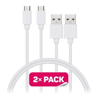 CONNECT IT Wirez Micro USB - USB, bílý, 1 m (2 ks v balení)