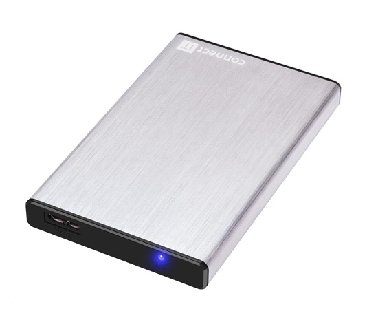 CONNECT IT externí box LITE pro HDD 2,5" SATA, USB 3.0 stříbrný