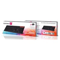 CONNECT IT Multimediální bezdrátová klávesnice, CZ + SK layout, černá