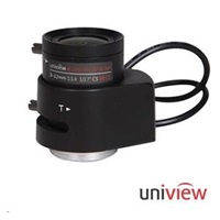 Uniview objektiv pro "box" kamery 3Mpix, 1/2.7", DC-Drive, varifokální 3.8-16mm (105-34°), F1.4, CS-Mount