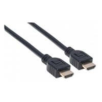 MANHATTAN kabel In-wall CL3 High Speed HDMI s Ethernetem, HEC, ARC, 3D, 4K, stíněný, 5m, Black