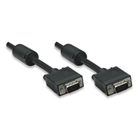 MANHATTAN kabel SVGA k monitoru s feritovými jádry, HD15 Male / HD15 Male, 3m, Black