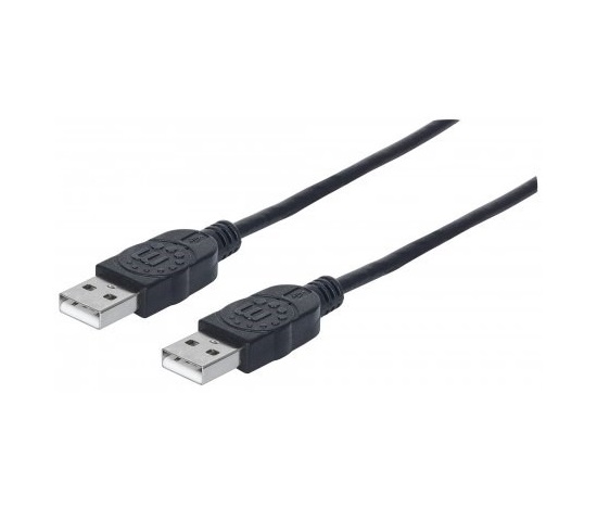 MANHATTAN kabel USB 2.0, Type-A Male to Type-A Male, 1m, Black