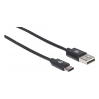 MANHATTAN kabel Hi-Speed USB-C, C Male / A Male, 2m, černý