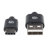 MANHATTAN kabel Hi-Speed USB-C, C Male / A Male, 2m, černý