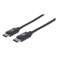 MANHATTAN kabel Hi-Speed USB-C, Type-C Male to Type-C Male, 0,5m, černý
