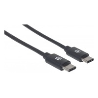 MANHATTAN kabel Hi-Speed USB-C, Type-C Male to Type-C Male, 0,5m, černý