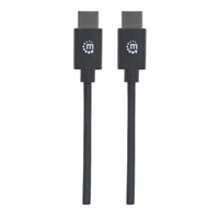 MANHATTAN kabel Hi-Speed USB-C, Type-C Male to Type-C Male, 0,5m, černý