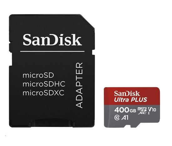 SanDisk MicroSDXC karta 400GB Ultra (100 MB/s, A1 Class 10 UHS-I, Android) + adaptér