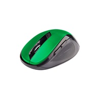 C-TECH myš WLM-02, černo-zelená, bezdrátová, 1600DPI, 6 tlačítek, USB nano receiver