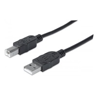 MANHATTAN Kabel USB 2.0 A-B propojovací 1,8m, černý