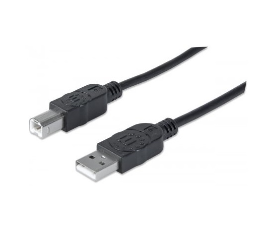 MANHATTAN Kabel USB 2.0 A-B propojovací 1,8m, černý