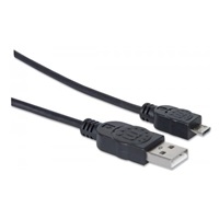 MANHATTAN Kabel propojovací USB 2.0  A Male / Micro-B Male, 1.8m, černý