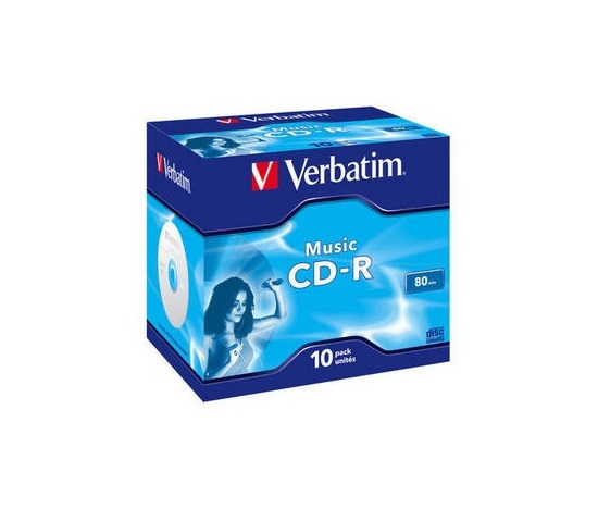 VERBATIM CD-R(10-pack)Audio/Live it!/Colour/Jewel/80Min